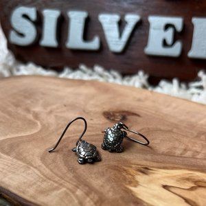 Sterling Silver Turtle Earrings